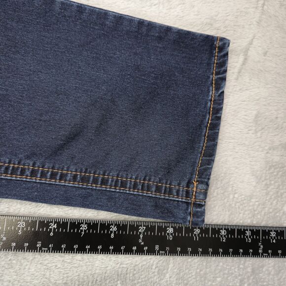 New Directions Weekend Jeans Womens 10 Dark Wash Denim Embroidered Flap Pockets - Picture 7 of 9